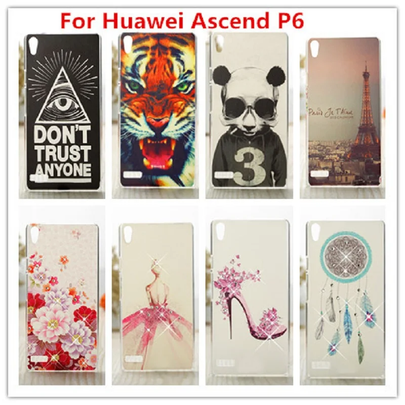 Роскошный 3D чехол с кристаллами для huawei Ascend P6/Блестящий жесткий защитный чехол для huawei P6, чехол для телефона