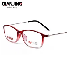 ¡Novedad! gafas QianJing TR90 cómodas, lupa de gran dureza, marco completo de espejo, gafas de lectura para Unisex, Vintage Leesbril