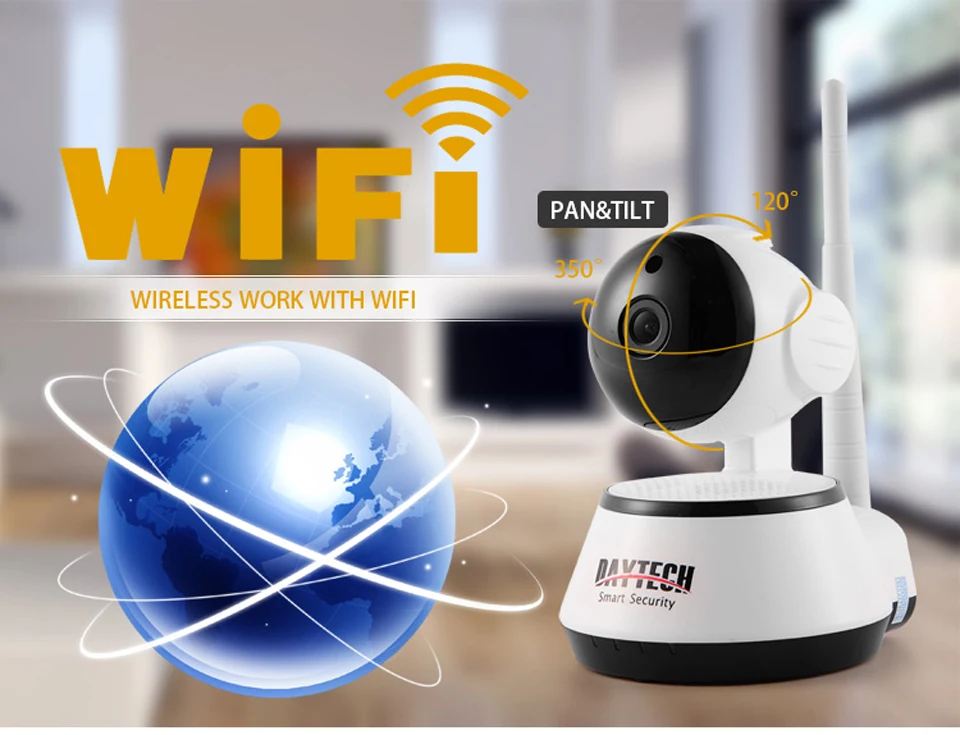 DAYTECH 2MP Беспроводной 1080 P IP Камеры Скрытого видеонаблюдения Wi-Fi видеонаблюдения Видеоняни и радионяни ИК Ночное видение двухстороннее аудио