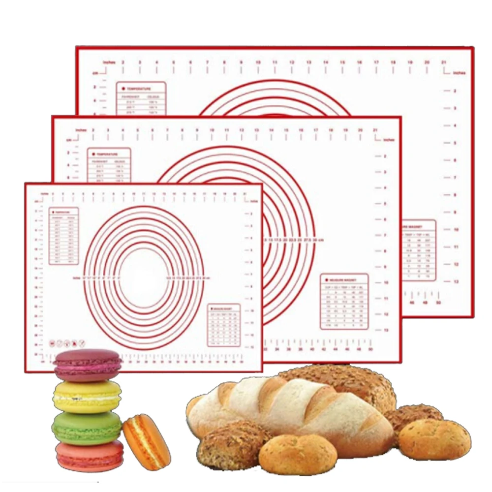 60*40 см антипригарный силиконовый коврик для выпечки лист для замеса раскатки теста коврик для выпечки формы для выпечки вкладыши колодки Инструменты для приготовления пищи