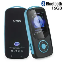 MP4 плеер обновленная версия RUIZU X06 16 Гб Портативный Bluetooth плеера с FM радио голос Регистраторы с возможностью расширения до 64 ГБ