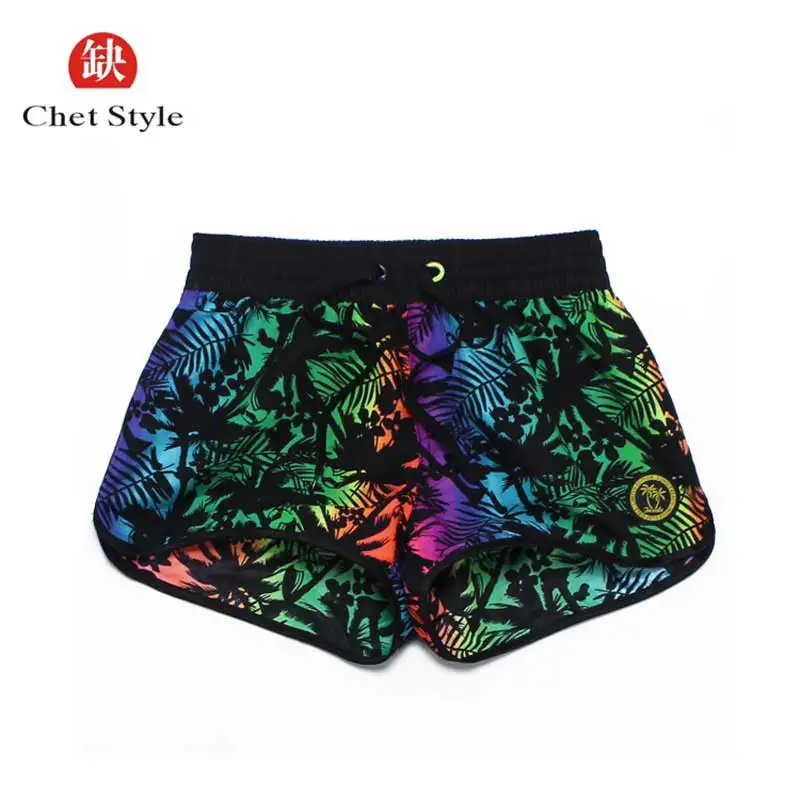 

2017 European Style Women Summer Shorts Elastic Waist Tunic Drawstring Beach Pocket Cuffs Casual Fitness workout Female Shorts