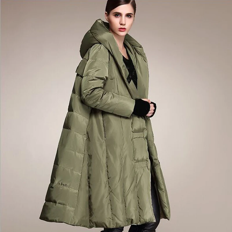 

High Quality Down Parka 2018 New Fashion White Duck Down Jacket Thick Warm Plus Size Winter Jacket Women Parkas For Women Winter