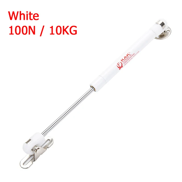 KAK 100N 10kg Cabinet Hinges Furniture Gas Spring Kitchen Cupboard Door Lift Support Lid Stays Soft Close Open Cabient Hardware White 10KG