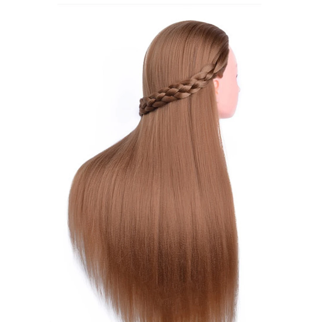 

TOP 1PC Hair Mannequin Heads Fiber Long Hair Hairdressing Training Head Model Practice Salon Mannequin Head