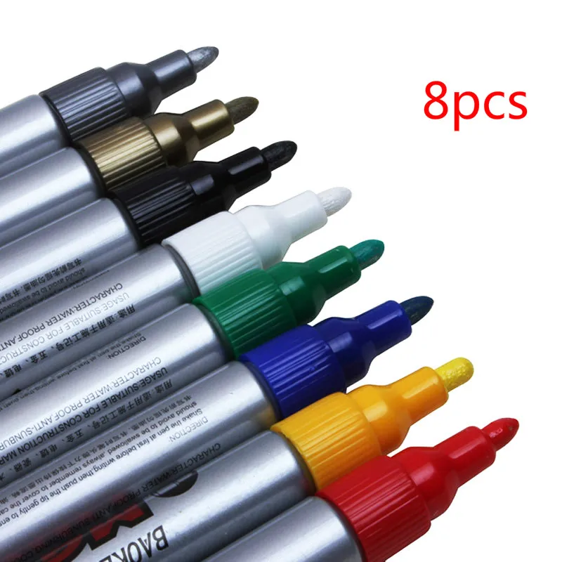 

BAOKE paint pen DIY album essential colorful graffiti pen sign pen multi-function high quality color paint marker pen etui 8pcs