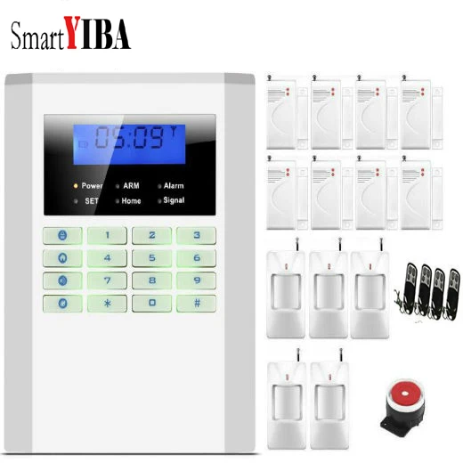 SmartYIBA English Russian French Italian Spanish Wireless GSM PSTN Alarm System Motion Sensor Alarm Wireless Alarmes