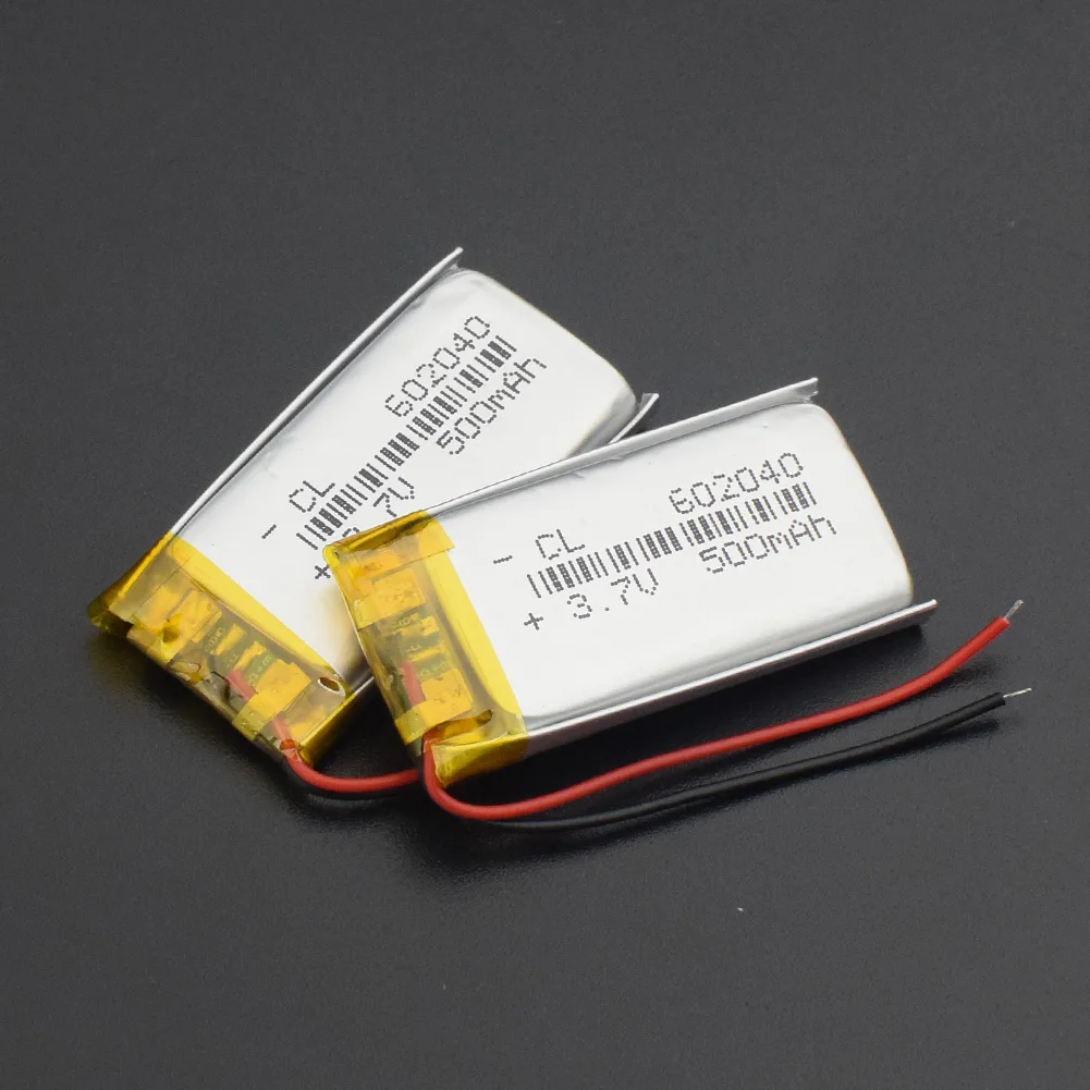 

YCDC 1/2/4x 602040 Li-ion Battery 3.7v 500mah for GPS MP3 MID PSP Bluetooth Speaker Li-Po Rechargeable Battery 602040 40x20x6mm