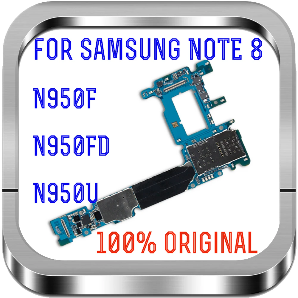 

100% Tested Unlocked Logic Board for Samsung Note 8 N950F / N950FD Motherboard 64GB Full Function Mainboard