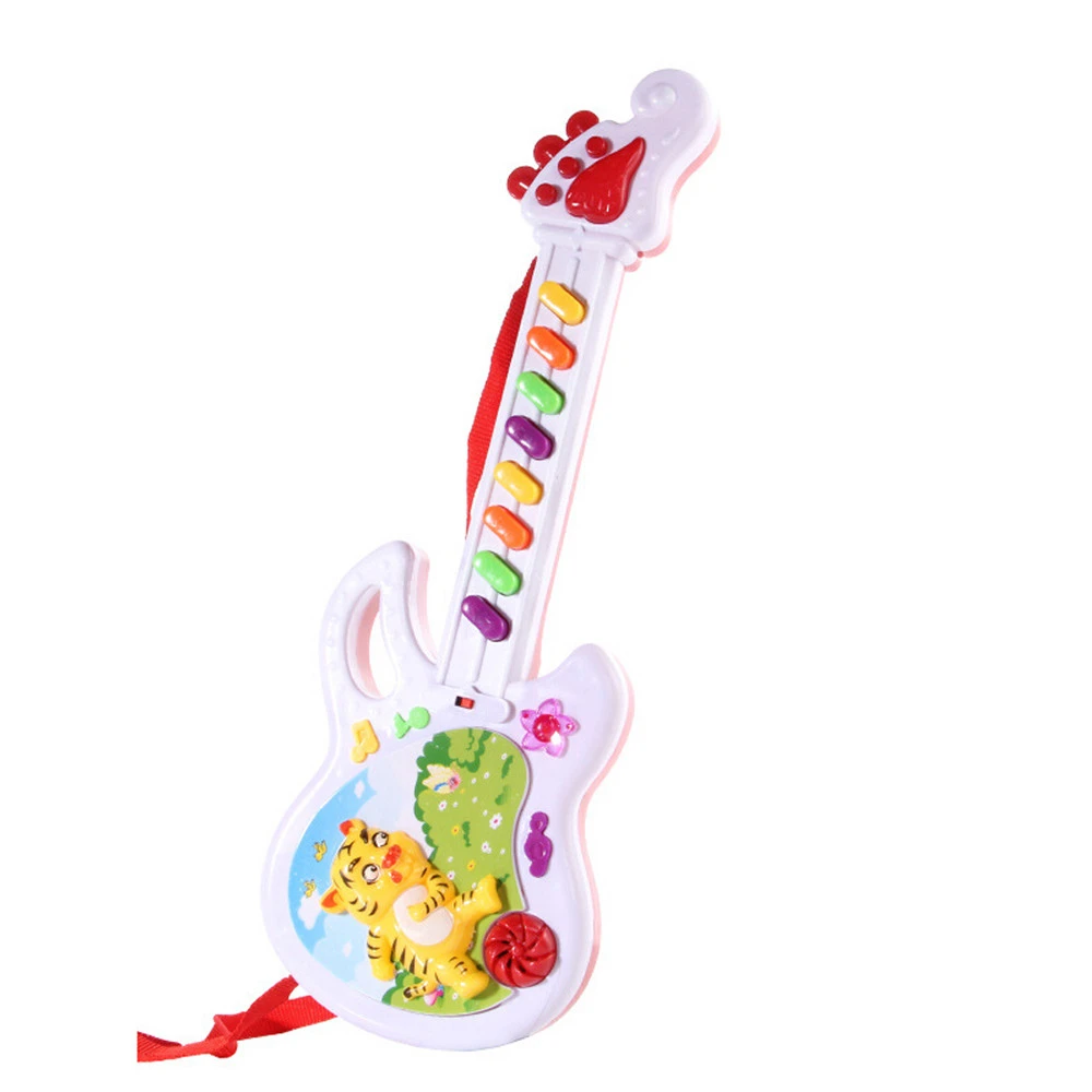 Juguete de la guitarra 1pcs del instrumento musical eléctrico educativo colorido del juguete de dibujos animados Juguete de la guitarra 1pcs del instrumento musical eléctrico educativo colorido del juguete de dibujos animados
