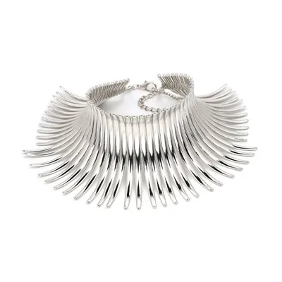 JURAN колье-чокер s преувеличенное новое модное многоцветное ожерелье с подвеской металлические ювелирные воротнички, ожерелья для женщин - Окраска металла: Silver