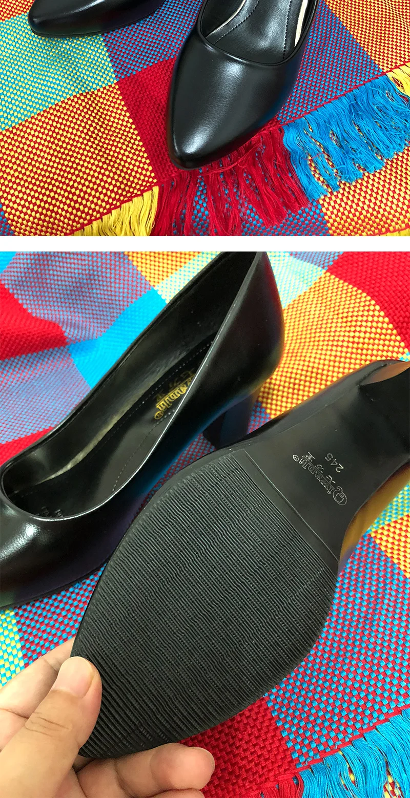 HQFZO/женские сандалии на среднем не сужающемся книзу массивном каблуке 3, 4, 5 см повседневные туфли-лодочки в форме копыта кожаная Офисная Женская обувь с острым носком женская обувь
