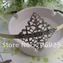 10 шт./партия, бронзовые обручи/повязки для волос с филигранной обмоткой