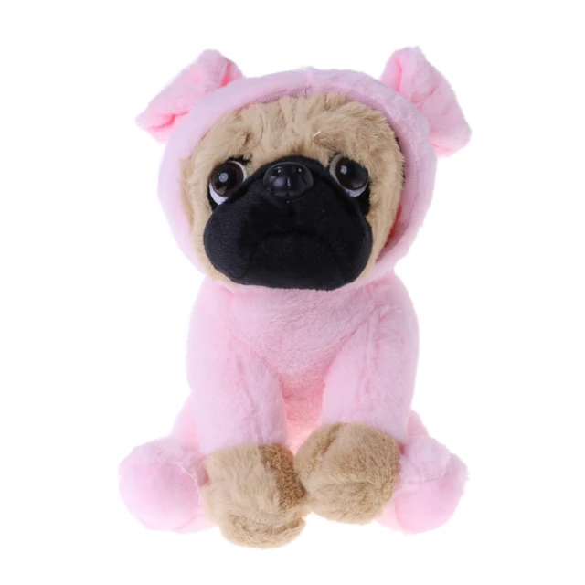 Cute Large Plush Toys 10" Pug Dog In 6 Costumes Cuddly Soft Toy Kids