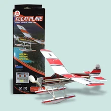 Free Shipping Float Plane Rubber Powered Model Airplane Children Gifts DIY Assembly Glider Model Kits Educational Toys
