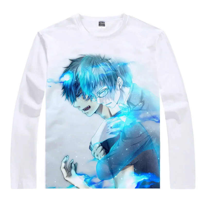 Туфли для косплея Blue Exorcist футболки Для мужчин в стиле хип хоп с длинным рукавом