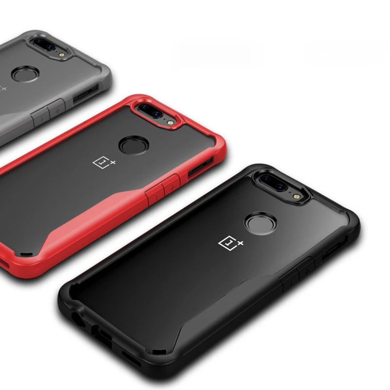 

For OnePlus 5T Case Soft Silicone+Transparent PC Armor Protective Back cover Case for one plus 5t oneplus5t Full Cover shell