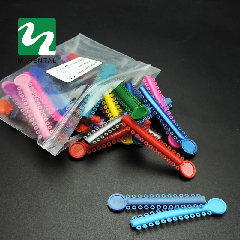 40 Pcs Dental Ligature Ties Orthodontics Elastic Rubber Bands Teeth Whitening Multi Color