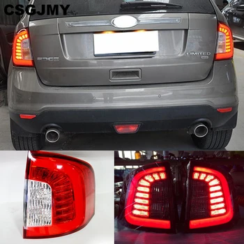 

CSGJMY 2PCS Car LED For ford edge 2011 2012 2013 2014 LED taillights rear lights car styling led rear trunk lamp plug and play
