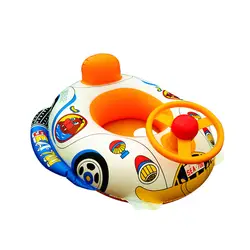 2019 Детские Плавание ming кольцо для детей Детские плавающее место Лодка автомобилей Летние водный матрас с рулевого колеса Плавание круг