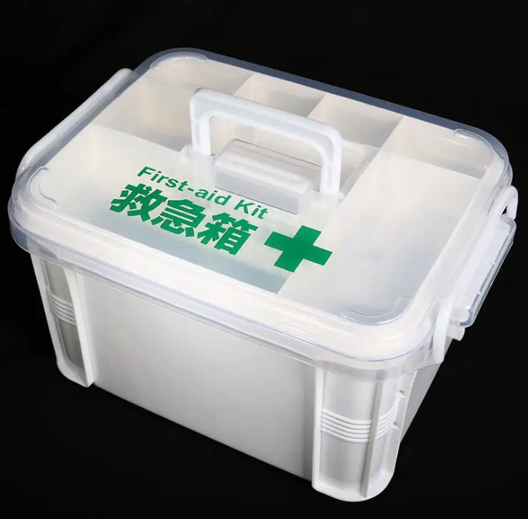 

Plastic medicine box home first aid kit medical box health medicine box portable medicine box can be printed
