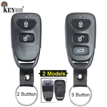 

KEYECU 50x for Hyundai Tucson Accent Santa Fe 2/3 Button Replacement Remote Car Key Shell Case Cover Fob