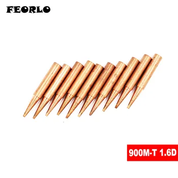 

15PCS 900M-T-1.6D Diamagnetic copper soldering iron tip Lead-free Solder tip 933.376.907.913.951,898D,852D+ Soldering Station