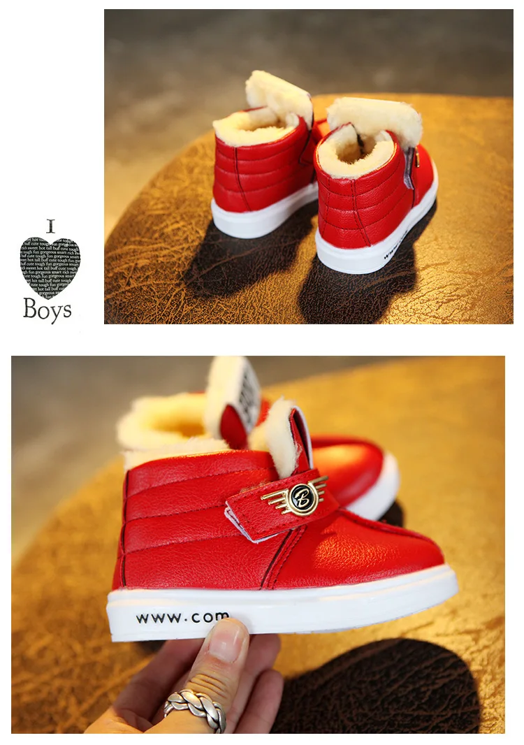 Для детей от 1 до 3 лет детские зимние ботинки плюшевые теплые модные короткие ботинки для мальчиков и девочек зимние ботинки для малыша спортивная обувь