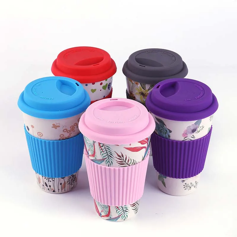 New Travel Reusable Bamboo Fibre Coffee Cup Eco-Friendly Coffee Mugs Drink  Cup