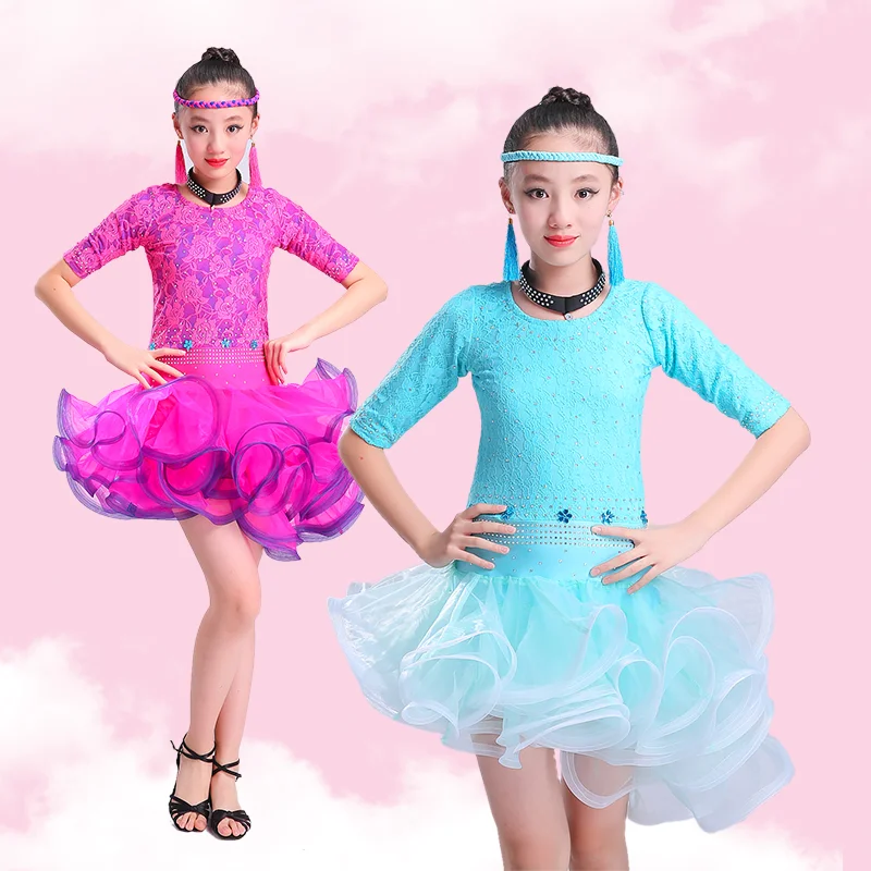 The new children's Latin dance clothes girls Latin dance competition
