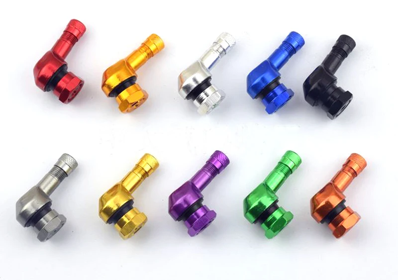 2pcs Motorcycle Tire Valves Aluminium Clamp in Tubeless Valves for Motorbike Alloy Tyre Valve