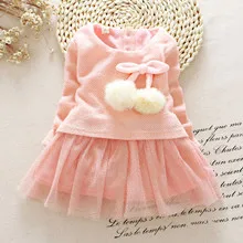 Menoea/платья для малышей; весенне-осенняя одежда для маленьких девочек; праздничное платье в горошек с бантом для девочек; платье принцессы; платье для новорожденных; одежда для малышей