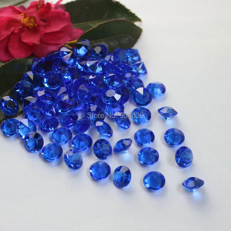 

Free Shipping LANZZAY 200pcs Royal Blue 10mm 4 Carat Acrylic Crystal Diamond Confetti Wedding Party Vase Decoration