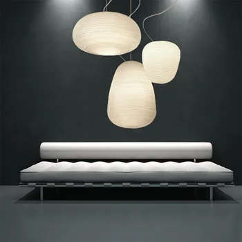 

White Glass Hanging Lights Modern Pendant Lighting Fixture Ceiling Suspension Lamp for Dining Room Bedroom Cafe Bar