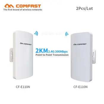 

2PCS 2km Long range CPE COMFAST CF-E110N 300Mbps outdoor wireless mini cpe wifi extender repeater network bridge for IP cam
