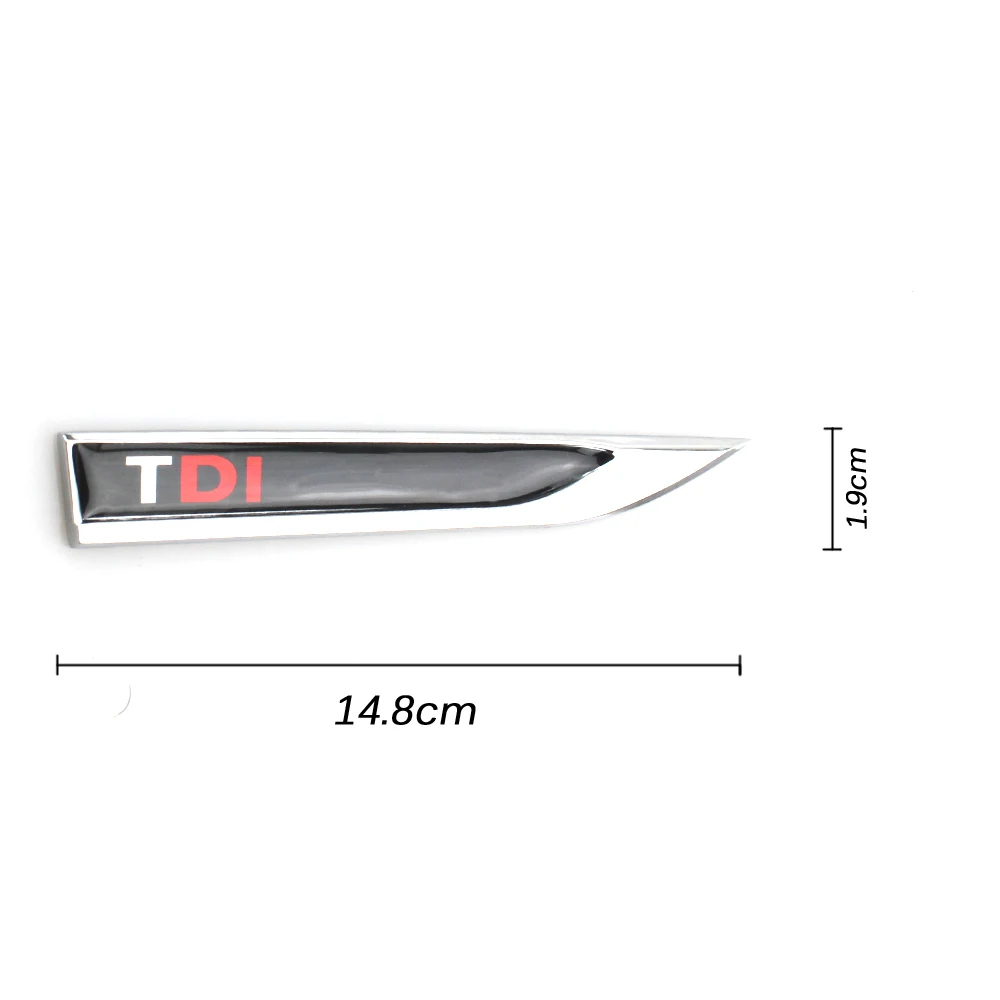 2 шт. 3D металлический эпоксидный TDI логотип значок автомобильные наклейки, автоаксессуары крыло эмблема наклейка для Volkswagen Polo, Golf 6 passat