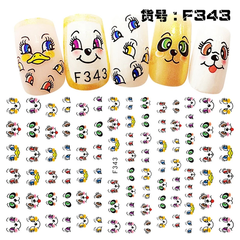 Beauty Insect Adhesive Nail Art Decorations Stickers Thin Acrylic Manicure Decals Nails Accessoires Beetle Smiling Face 4