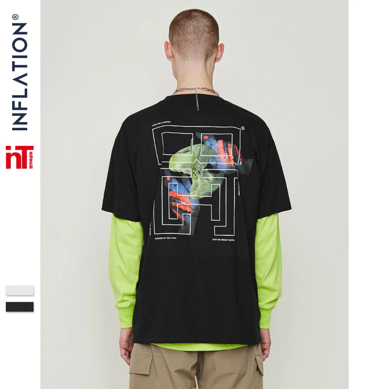 Инфляция футболка для мужчин Bite me Tee Мужчин's футболки с круглым вырезом хлопок