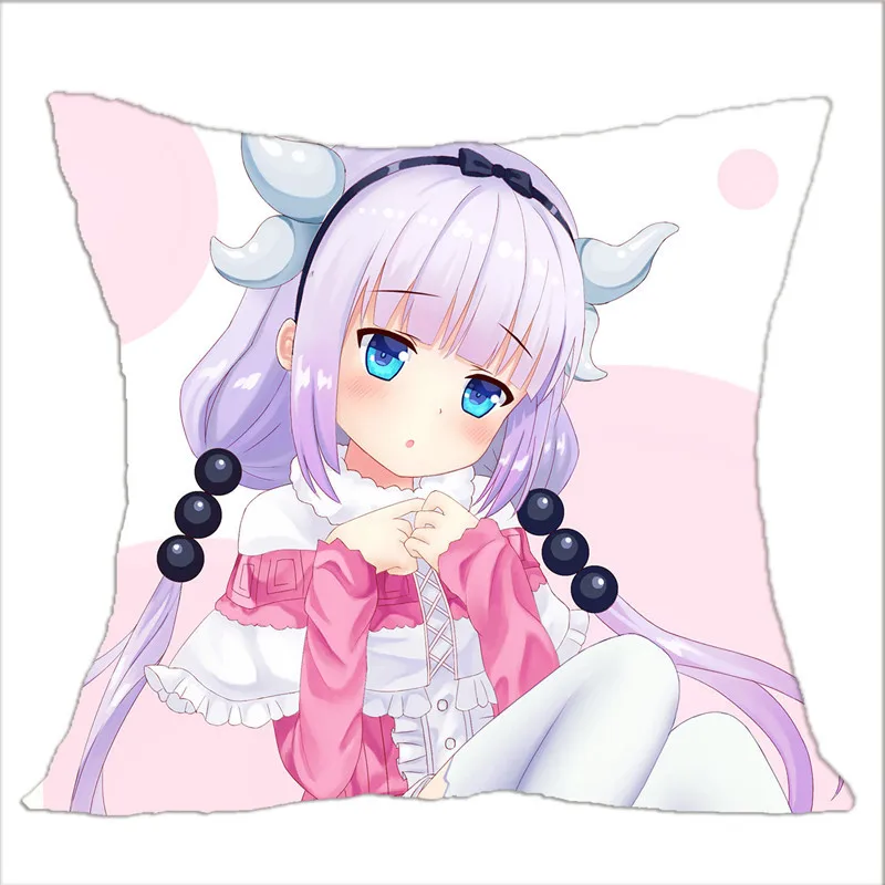 

Hot anime Kobayashi-san Chi no Maid Dragon Decorative pillow case pillow Cover 45*45cm 3D pattern Pillowcase solf pillow cover