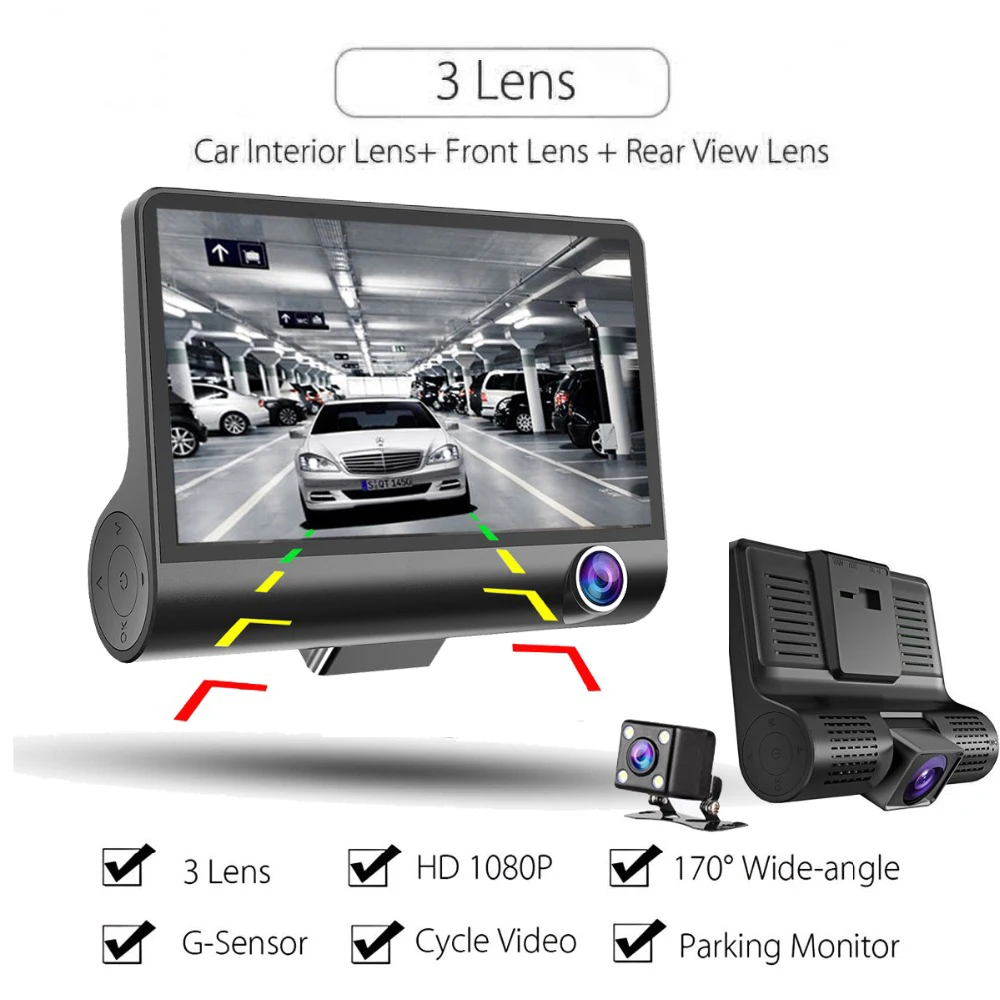 Автомобильный видеорегистратор Cncool Full HD 1080P с углом обзора 170 градусов 4 0 дюйма