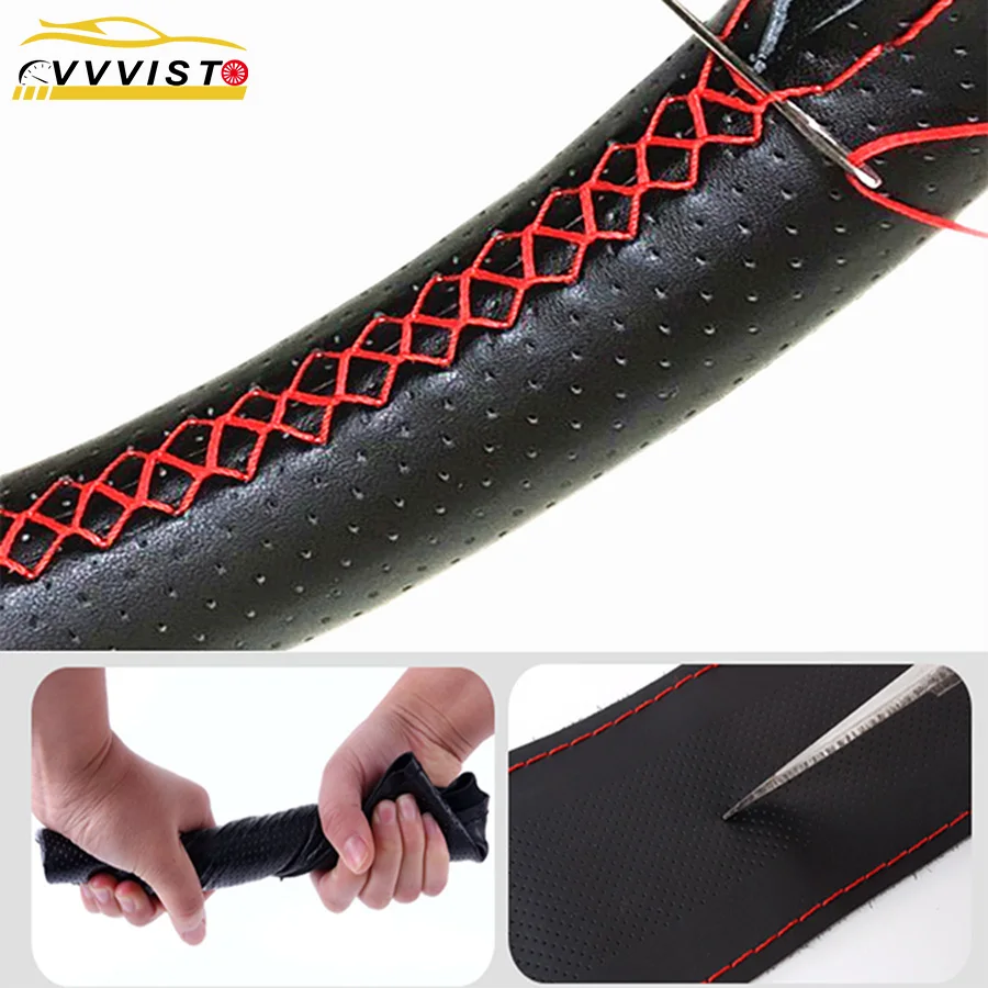 2018 VVVIST Steering Wheel Covers Soft Fiber Leather Braid On The Steering-Wheel Of Car With Needle Car Steering Wheel Cover 2018 VVVIST Steering Wheel Covers Soft Fiber Leather Braid On The Steering-Wheel Of Car With Needle Car Steering Wheel Cover