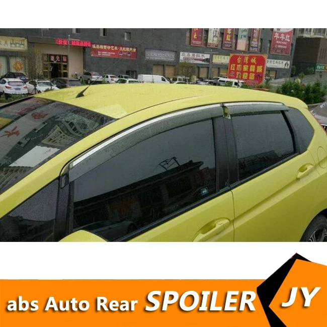 

For Honda FIT Plastic Window Visor Vent Shades Sun Rain Deflector Guard For JAZZ Auto Accessories 4PCS/SET 2014-2017