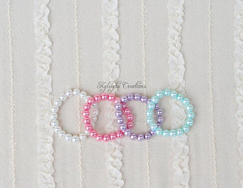 

Mixed color Set of 3 baby bracelets, newborn prop, newborn photography prop, baby jewelry, baby bracelets
