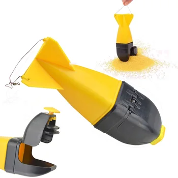 

1pc Fishing Bait Dispenser Thrower Rockets Floating Feeder Box Gear Pellet Holder Fishing Accessory