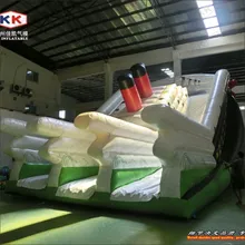 Пиратский капитан надувные сухой слайд с две полосы для детей делать развивающие спортивные игры