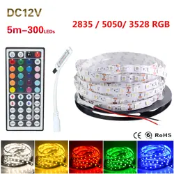 2016 новые 44 Ключи удалить контроллер + 60 светодиодов/м RGB LED 5 м/roll DC12V безопасный светодиодные панели гибкие свет нет водонепроницаемый