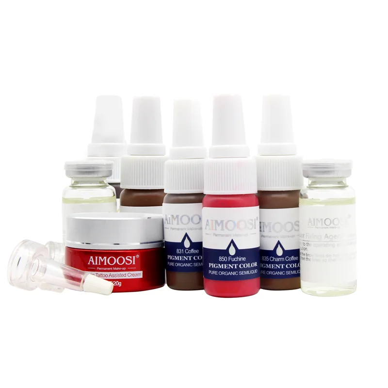 

AIMOOSI Luxurious Combination Permanent Makeup Tattoo Pigment eyebrow&lips&eyeliner Fixing color agent&Secondary soothing&repair