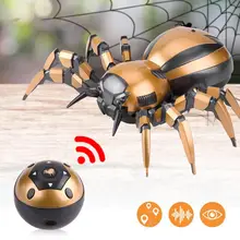 Радиоуправляемый паук животное FK502A пульт дистанционного управления Реалистичная имитация механический крутой светодиодный фонарь для глаз динамический шалость инфракрасные игрушки для домашних животных