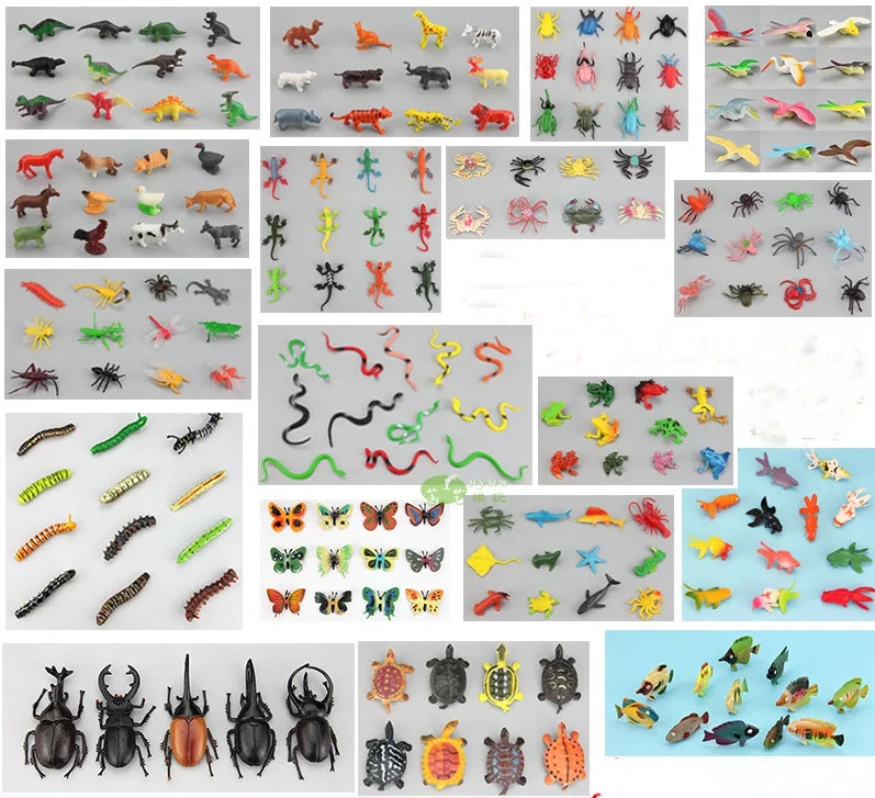 12 шт./партия дикий морской динозавр ферма насекомые моделирование маленький животный модель детских игрушек когнитивный костюм для
