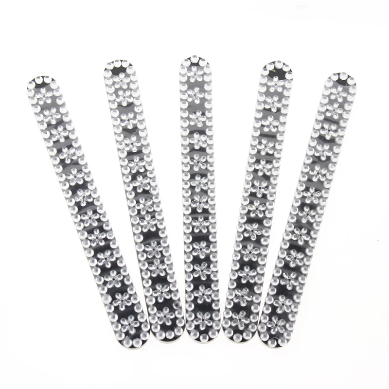 

With Rhinestone One Side Professional Promotional Pretty Holiday Manicure Emery Board Nail Buffer Block Nail File